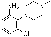 structure of CAS# 189761-97-5, 3-Chloro-2-(4-Methyl-1-Piperazinyl)Aniline;3-chloro-2-(4-methylpiperazin-1-yl)aniline;3-Chloro-2-(4-methyl-piperazin-1-yl)-phenylamine;3-chloro-2-(4-methylpiperazinyl)phenylamine