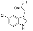 structure of CAS# 19017-52-8, 5-Chloro-2-Methyl-1H-Indole-3-Acetic Acid;(5-CHLORO-2-METHYL-1H-INDOL-3-YL)-ACETIC ACID;5-CHLORO-2-METHYLINDOLE-3-ACETIC ACID