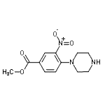 结构式 CAS# 192441-86-4, 甲基3-硝基-4-(1-哌嗪基)苯甲酸酯