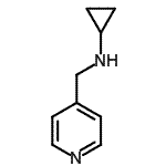 结构式 CAS# 193153-60-5, N-(4-吡啶基甲基)环丙胺