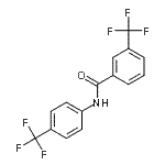 结构式 CAS# 195371-89-2, 3-(三氟甲基)-N-[4-(三氟甲基)苯基]苯甲酰胺