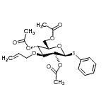 structure of CAS# 197005-22-4, Phenyl 2,4,6-Tri-O-Acetyl-3-O-Allyl-1-Thio-alpha-L-Threo-Hexopyranoside;Phenyl 2,<wbr>4,6-Tri-O<wbr>-acetyl-3<wbr>-O-allyl-<wbr>1-thio-β-<wbr>D-glucopy<wbr>ranoside