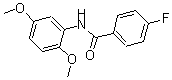 结构式 CAS# 198134-75-7, N-(2,5-二甲氧基苯基)-4-氟苯甲酰胺