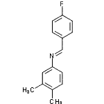 structure of CAS# 198879-69-5, (E)-N-(3,4-Dimethylphenyl)-1-(4-Fluorophenyl)Methanimine;(3,4-dimethylphenyl)(4-fluorobenzylidene)amine;3,4-Dimethyl-N-(4-fluorobenzylidene)aniline;4-Methoxy-N-(4-fluorobenzylidene)aniline