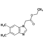 结构式 CAS# 199189-67-8, 乙基(5,6-二甲基-1H-苯并咪唑-1-基)乙酸酯