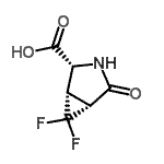 CAS 登录号：201231-55-2， (1S,2R,5R)-6,6-二氟-4-氧代-3-氮杂双环[3.1.0]己烷-2-羧酸