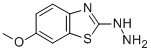 structure of CAS# 20174-70-3, 2-Hydrazinyl-6-Methoxy-Benzothiazole;2(3H)-Benzothiazolone,6-Methoxy-,Hydrazone(9CI);2-Hydrazino-6-Methoxy-1,3-Benzothiazole (En);1-(6-METHOXYBENZO[D]THIAZOL-2-YL)HYDRAZINE