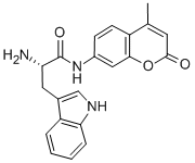 结构式 CAS# 201860-49-3, (alphaS)-alpha-氨基-N-(4-甲基-2-氧代-2H-1-苯并吡喃-7-基)-1H-吲哚-3-丙酰胺