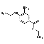 structure of CAS# 202131-30-4, Ethyl 3-Amino-4-Ethylamino-Benzoate;MFCD00187201;ZINC03123000
