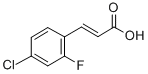 structure of CAS# 202982-65-8, 4-Chloro-2-Fluorocinnamic Acid;(E)-3-(4-Chloro-2-Fluoro-Phenyl)Prop-2-Enoate;(E)-3-(4-Chloro-2-Fluoro-Phenyl)Acrylate;Zinc02512518