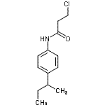 结构式 CAS# 20331-29-7, N-(4-仲-丁基苯基)-3-氯丙酰胺