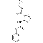 结构式 CAS# 2037-81-2, 乙基5-[(苯氧羰基)氨基]-1,2,3-噻二唑-4-羧酸酯