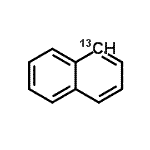 structure of CAS# 20526-83-4, (1-<Sup>13</Sup>C)Naphthalene;<¦Á-13C>naphthalene;Naphthalene-1-13C;493082_ALDRICH