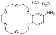 structure of CAS# 205504-06-9, 4-Aminobenzo-18-Crown-6 Sesquihydrate Hydrochloride;2,5,8,11,14,17-Hexaoxabicyclo[16.4.0]Docosa-1(18),19,21-Trien-21-Ylamine;06913_Fluka;St5412057