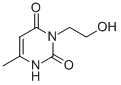 structure of CAS# 20551-25-1, 3-(2-Hydroxyethyl)-6-Methyl-2,4(1H,3H)-Pyrimidinedione;3-(2-HYDROXY-ETHYL)-6-METHYL-1H-PYRIMIDINE-2,4-DIONE;N3-(2'-HYDROXYETHYL)-6-METHYLURACIL;3-(2-HYDROXYETHYL)-6-METHYLURACIL