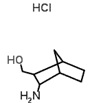 structure of CAS# 205639-91-4, (3-Aminobicyclo[2.2.1]Hept-2-Yl)Methanol Hydrochloride (1:1)