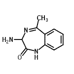 structure of CAS# 205989-36-2, 3-Amino-5-Methyl-1,3-Dihydro-2H-1,4-Benzodiazepin-2-One;3-Amino-5-methyl-1,3-dihydro-benzo[e][1,4]diazepin-2-one