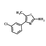 structure of CAS# 206555-32-0, 4-(3-Chlorophenyl)-5-Methyl-1,3-Thiazol-2-Amine;4-(3-chlorophenyl)-5-methyl-1,3-thiazole-2-ylamine;4-(3-Chlorophenyl)-5-methylthiazol-2-amine;4-(3-Chloro-phenyl)-5-methyl-thiazol-2-ylamine