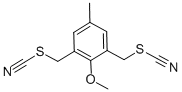 structure of CAS# 206559-38-8, Thiocyanic Acid (2-Methoxy-5-Methyl-1,3-Phenylene)Bis(Methylene) Ester;3,5-Bis(Thiocyanatomethyl)-4-Methoxytoluene;2,6-BIS(THIOCYANATOMETHYL)-4-METHYLANISOLE;2,6-Bis(Thiocyanatemethyl)-4-Methylanisole