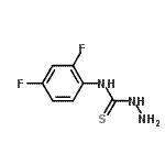 结构式 CAS# 206559-58-2, N-(2,4-二氟苯基)肼基硫代甲酰胺