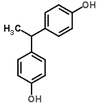 结构式 CAS# 2081-08-5, 4,4'-(1,1-乙二基)二苯酚