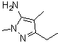 结构式 CAS# 21018-62-2, 3-乙基-1,4-二甲基-1H-吡唑-5-胺