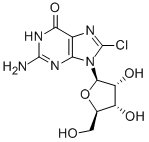 结构式 CAS# 2104-68-9, 8-氯-鸟苷