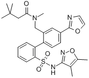 structure of CAS# 210891-04-6, Edonentan;N-[[2-[2-[(4,5-Dimethylisoxazol-3-Yl)Sulfamoyl]Phenyl]-5-Oxazol-2-Yl-Phenyl]Methyl]-N,3,3-Trimethyl-Butanamide;N-[[2-[2-[(4,5-Dimethyl-3-Isoxazolyl)Sulfamoyl]Phenyl]-5-(2-Oxazolyl)Phenyl]Methyl]-N,3,3-Trimethylbutanamide;N-[2-[2-[(4,5-Dimethylisoxazol-3-Yl)Sulfamoyl]Phenyl]-5-Oxazol-2-Yl-Benzyl]-N,3,3-Trimethyl-Butyramide