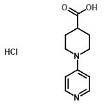 结构式 CAS# 210962-09-7, 1-(4-吡啶基)-4-哌啶羧酸盐酸盐(1:1)