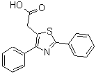结构式 CAS# 21256-15-5, (2,4-二苯基-1,3-噻唑-5-基)乙酸