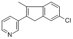 CAS 登录号：2126-63-8， 3-(6-氯-3-甲基-1H-茚-2-基)吡啶