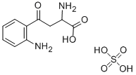structure of CAS# 2126-91-2, (1)-alpha,2-Diamino-gamma-Oxobenzenebutyric Acid Sulphate (1:1);(±)-Alpha,2-Diamino-Gamma-Oxobenzenebutyric Acid, Sulphate (1:1);DL-2-AMINO-4-[2-AMINOPHENYL]-4-OXOBUTANOIC ACID SULFATE SALT;DL-KYNURENINE SULFATE (SALT) MONOHYDRATE