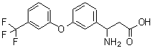 structure of CAS# 213192-61-1, 3-Amino-3-{3-[3-(Trifluoromethyl)Phenoxy]Phenyl}Propanoic Acid;3-AMINO-3<wbr>-(3-[3-(T<wbr>RIFLUOROM<wbr>ETHYL)PHE<wbr>NOXY]PHEN<wbr>YL)PROPAN<wbr>OICACID;3-amino-3<wbr>-{3-[3-(t<wbr>rifluorom<wbr>ethyl)phe<wbr>noxy]phen<wbr>yl}propan<wbr>oic acid;MFCD05975035