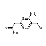 structure of CAS# 21346-54-3, [4-Amino-5-(Hydroxymethyl)-2-Pyrimidinyl]Acetic Acid;2-(4-amino-5-(hydroxymethyl)pyrimidin-2-yl)acetic acid