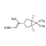 CAS 登录号：213529-80-7， (2E)-3-[(1R,3S,5S)-6,6-二甲基双环[3.1.0]己-3-基]-2-丁烯腈