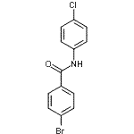 structure of CAS# 21354-23-4, 4-Bromo-N-(4-Chlorophenyl)Benzamide;AO-548/40154169;ZINC00260703