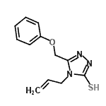 structure of CAS# 21358-15-6, 4-Allyl-5-(Phenoxymethyl)-4H-1,2,4-Triazole-3-Thiol;4-allyl-5<wbr>-(phenoxy<wbr>methyl)-2<wbr>,4-dihydr<wbr>o-3H-1,2,<wbr>4-triazol<wbr>e-3-thione;4-Allyl-5-(phenoxymethyl)-4H-1,2,4-triazol-3-thiol;4-allyl-5-(phenoxymethyl)-4H-1,2,4-triazol-3-yl hydrosulfide