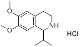 structure of CAS# 214046-76-1, 1-Isopropyl-6,7-Dimethoxy-1,2,3,4-Tetrahydroisoquinoline Hydrochloride;(1R)-1-Isopropyl-6,7-Dimethoxy-3,4-Dihydro-1H-Isoquinolin-2-Ium;Zinc04262283