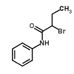 结构式 CAS# 21486-48-6, 2-溴-N-苯基丁酰胺
