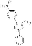 结构式 CAS# 21487-49-0, 3-(4-硝基苯基)-1-苯基-1H-吡唑-4-甲醛