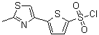 structure of CAS# 215434-25-6, 5-(2-Methyl-1,3-Thiazol-4-Yl)-2-Thiophenesulfonyl Chloride;5-(2-Methyl-1,3-thiazol-4-yl)thiophene-2-sulfonylchloride;5-(2-Methylthiazol-4-yl)thiophene-2-sulfonyl;5-(2-methylthiazol-4-yl)thiophene-2-sulfonyl chloride