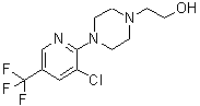 structure of CAS# 215434-40-5, 2-{4-[3-Chloro-5-(Trifluoromethyl)-2-Pyridinyl]-1-Piperazinyl}Ethanol;2-(4-(3-c<wbr>hloro-5-(<wbr>trifluoro<wbr>methyl)py<wbr>ridin-2-y<wbr>l)piperaz<wbr>in-1-yl)e<wbr>thanol;2-[4-[3-C<wbr>HLORO-5-(<wbr>TRIFLUORO<wbr>METHYL)-2<wbr>-PYRIDYL]<wbr>PIPERAZIN<wbr>O]ETHAN-1<wbr>-OL;2-{4-[3-C<wbr>hloro-5-(<wbr>trifluoro<wbr>methyl)-2<wbr>-pyridiny<wbr>l]-1-pipe<wbr>razinyl}-<wbr>1-ethanol