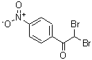 结构式 CAS# 21566-36-9, 2,2-二溴-1-(4-硝基苯基)乙酮