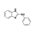 结构式 CAS# 21578-58-5, N-苯基-1H-苯并咪唑-2-胺