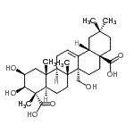 CAS#: 2163-40-8， (2beta,3beta)-2,3,27-Trihydroxyolean-12-Ene-23,28-Dioic Acid