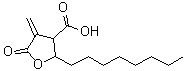 结构式 CAS# 218137-86-1, 4-亚甲基-2-辛基-5-氧代四氢-3-呋喃羧酸