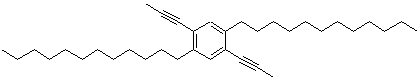 structure of CAS# 219628-01-0, 1,4-Didodecyl-2,5-Di(1-Propyn-1-Yl)Benzene;2,5-Didodecyl-1,4-di-1-propynylbenzene;25-DIDODECYL-14-DI-1-PROPYNYLBENZENE;636983_ALDRICH