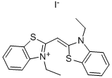 结构式 CAS# 2197-01-5, 3-乙基-2-[(Z)-(3-乙基-1,3-苯并噻唑-2-亚基)甲基]-1,3-苯并噻唑-3-鎓碘化物