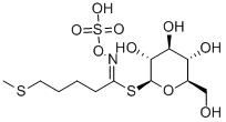 structure of CAS# 21973-56-8, 1-Thio-beta-D-Glucopyranose 1-[5-(Methylthio)-N-(Sulphooxy)Valerimidate];[[5-Methylsulfanyl-1-[(2S,3R,4S,5S,6R)-3,4,5-Trihydroxy-6-(Hydroxymethyl)Tetrahydropyran-2-Yl]Sulfanyl-Pentylidene]Amino] Sulfate;[[5-(Methylthio)-1-[[(2S,3R,4S,5S,6R)-3,4,5-Trihydroxy-6-(Hydroxymethyl)-2-Tetrahydropyranyl]Thio]Pentylidene]Amino] Sulfate;[[5-(Methylthio)-1-[[(2S,3R,4S,5S,6R)-3,4,5-Trihydroxy-6-Methylol-Tetrahydropyran-2-Yl]Thio]Pentylidene]Amino] Sulfate