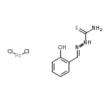 structure of CAS# 219954-63-9, (2E)-2-(2-Hydroxybenzylidene)Hydrazinecarbothioamide - Dichloropalladium (1:1);(2E)-2-(2<wbr>-Hydroxyb<wbr>enzyliden<wbr>)hydrazin<wbr>carbothio<wbr>amid -dic<wbr>hlorpalla<wbr>dium (1:1);(2E)-2-(2<wbr>-Hydroxyb<wbr>enzyliden<wbr>e)hydrazi<wbr>necarboth<wbr>ioamide -<wbr> dichloro<wbr>palladium<wbr> (1:1);(2E)-2-(2<wbr>-Hydroxyb<wbr>enzylidèn<wbr>e)hydrazi<wbr>necarboth<wbr>ioamide -<wbr> dichloro<wbr>palladium<wbr> (1:1)